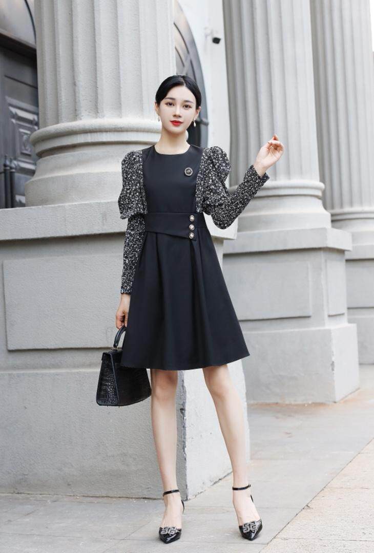 【现货】秋装新款时装碎花连衣裙，女装连衣裙，萱萱家