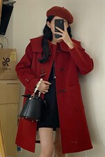 冬季呢料大衣外套，女装毛呢外套，品晗