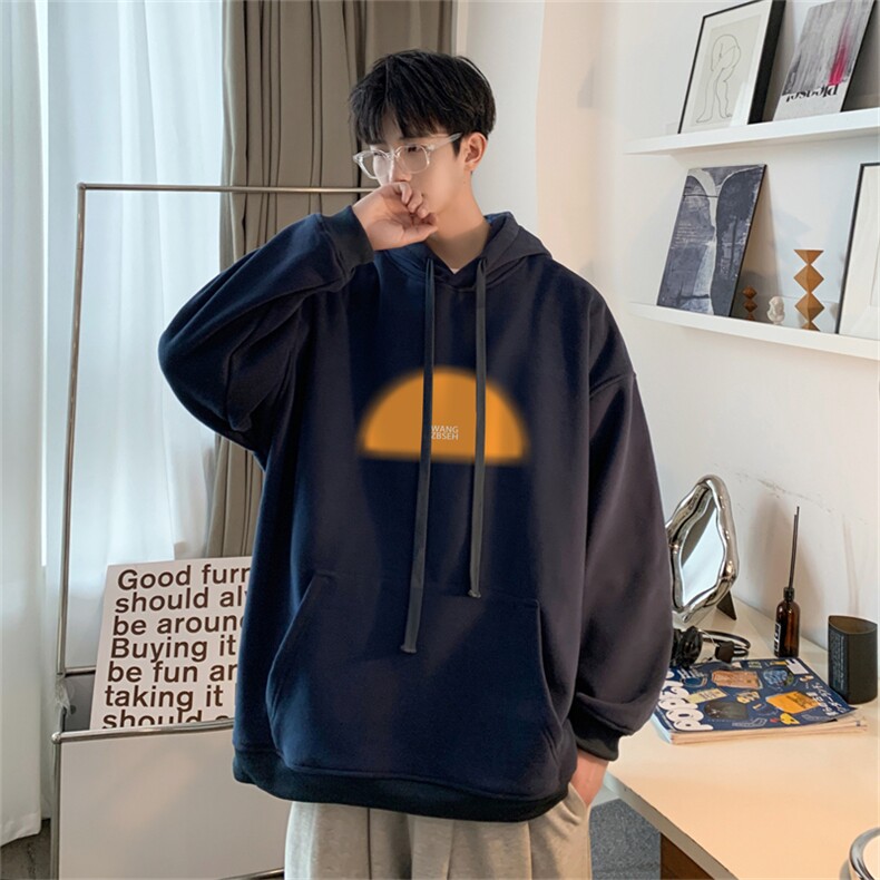 抖音品质秋季320G华棉男士连帽大码印花卫衣WYH2474-P45控68,男装卫衣,电商B370
