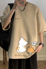 麂皮绒短袖t恤男大码半袖男酒店风JD82357-P25，男装T恤，电商A040