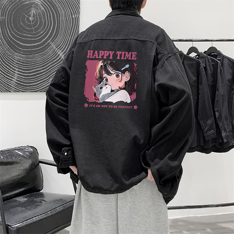 牛仔夹克男大码牛仔外套男茄克NJ77353-P60,男装夹克,电商A040