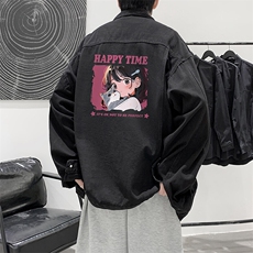 牛仔夹克男大码牛仔外套男茄克NJ77353-P60，男装夹克，电商A040