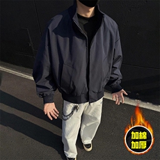 棉衣5W件现货冬季美拉德立领飞行夹克廓形高街棒球服加棉加厚外套，男装夹克，电商A486