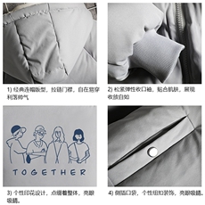 MY16191-P100加厚加绒连帽衣男大码服男面包服男网格挂拍，男装棉衣，电商A040A