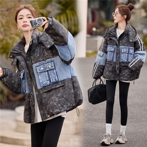 现货白鸭绒2025年冬季可脱卸帽短款外套羽绒服图片