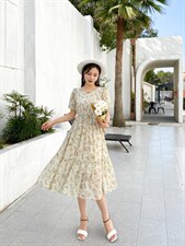 夏季新款碎花连衣裙，女装连衣裙，锦心绣