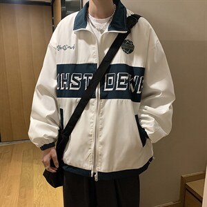 Wt159-P52潮拼接拼色撞色夹克外套图片
