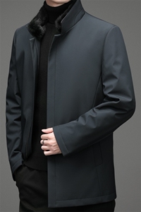 棉衣男中年商务休闲立领棉服外套爸爸装冬季加厚保暖男装商上衣图片