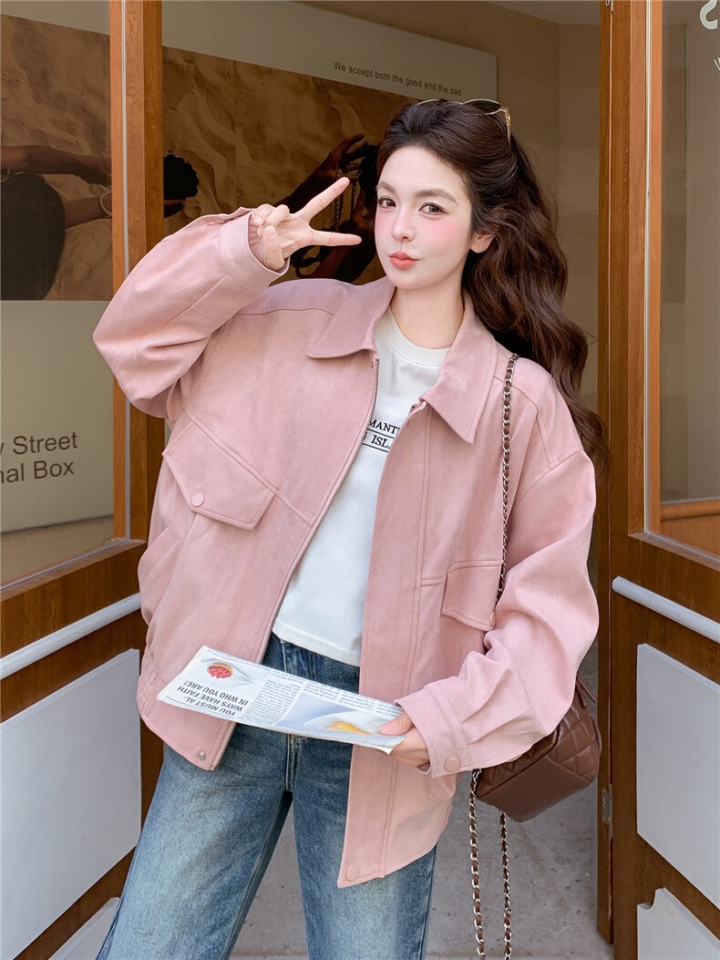【现货】粉色夹克外套P160-K258，女装短外套，浙宝128A