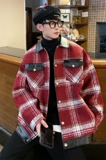 秋季新款男士格子夹克韩版简约外套上衣服A125-JK09-P110，男装夹克，电商A125