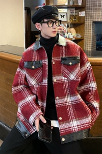 秋季新款男士格子夹克韩版简约外套上衣服 A125-JK09-P110图片