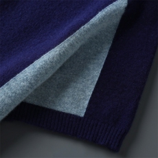 2025年秋季新款百搭男士拼色polo领短袖，男装羊毛衫，牧绒家园高端店