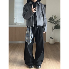 【有货】Q36CC-特P52可拆方巾屁帘裤男廓形洗水牛仔裤，男装牛仔裤，星座1007（原301D）