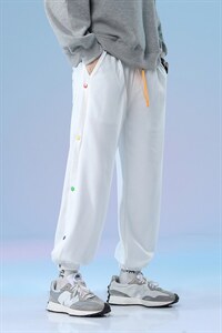日系2024秋冬款个性撞色排扣束脚运动休闲潮牌卫裤8805-P50控69，男装休闲裤，星座914-3
