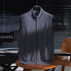 秋冬季羊绒百搭休闲款简约拉链开衫马甲男装，男装羊绒背心，君道羊绒
