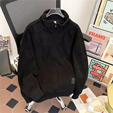秋冬新款日系休闲双面摇粒绒男女休闲宽松套头卫衣潮WB512-P43，男装卫衣，星座412-3