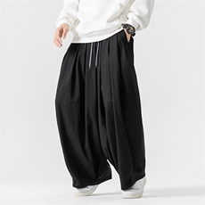 秋冬新款大码日系复古阔腿工装裤直筒慵懒风男女长裤潮K267/P70，男装工装外套，钱塘713