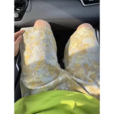 复古扎染碎花工装短裤男夏季潮胖人宽松重磅直筒五分裤N5183，男装牛仔裤，星座1116A（原606A-3）
