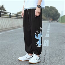 加推2023夏季薄款港风外景宽松大码束脚冰丝休闲裤1528-P40,男装休闲裤,星座914-3