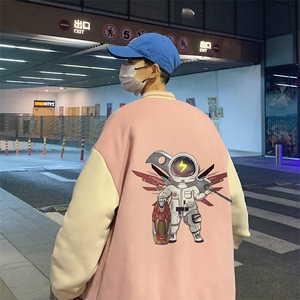 BQMF19-P90港风拼接棒球服男士棉服男棉袄男潮牌棒球服棉袄男潮牌图片