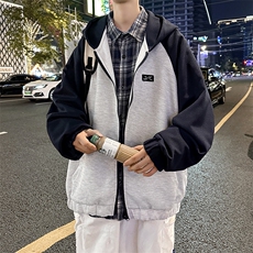 A826-P55春秋季潮牌宽松休闲开衫卫衣美式复古连帽夹克外套男，男装夹克，星座512-6