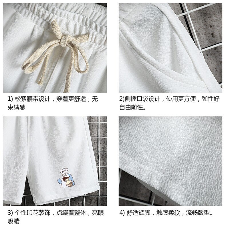 MK37239-P15冰丝短裤男士大码宽松休闲五分裤男运动中裤网格,男装休闲裤,电商A040A