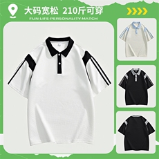 加大210斤可穿夏季新款休闲短袖T恤男宽松百搭POLO打底衫上衣，男装Polo衫，星座1206（原A206）