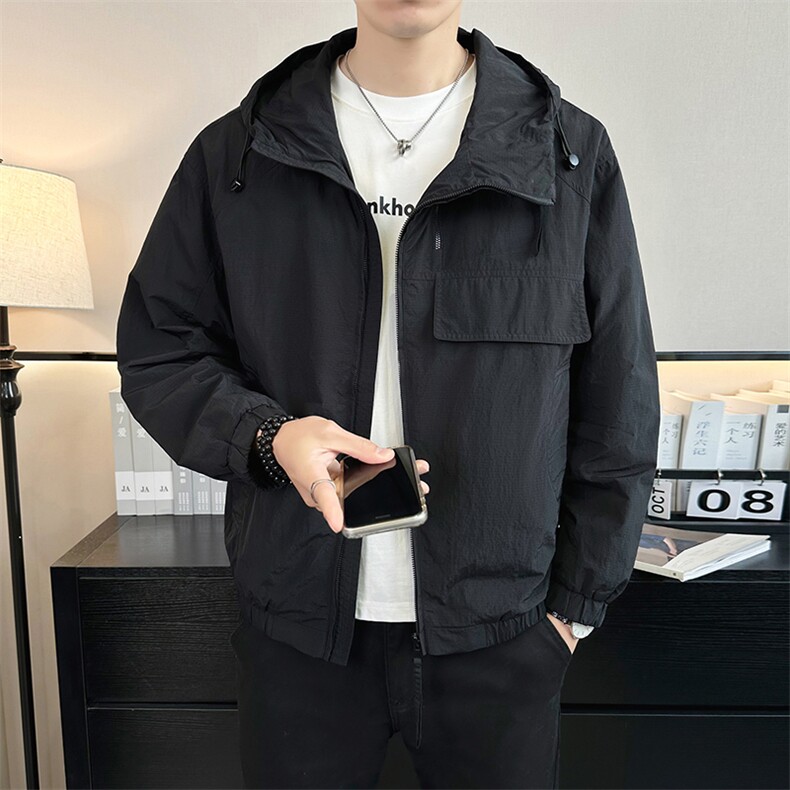 2026店主风春季简约休闲时尚潮流冲锋衣宽松夹克外套男966-P80图片