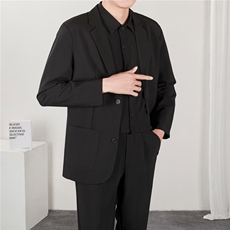 免烫黑色西装外套男士商务休闲上衣轻熟风痞帅小西服XK74，男装西服，星座1116A-2（原606A-1）