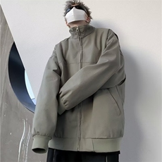美式复古休闲外套男士春秋季新款宽松立领夹克潮流痞帅高级感上衣，男装夹克，星座601-2