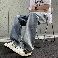 牛仔裤男士韩版潮流高街帅气百搭2024秋季新款ins长裤RK2075-P45，男装牛仔裤，星座412-3