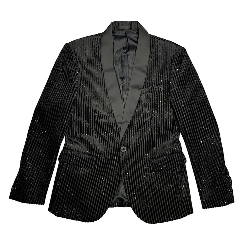 新款亮片条纹修身小西装外套男韩版网红夜店个性西服XZ021-P135,男装西服套装,电商B267