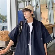 夏季短袖衬衫潮流帅气休闲衬衫GC230P33图片