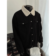 现货加绒牛仔棉服男冬季棉衣外套羊羔绒翻领夹克毛领MY1089-P110，男装夹克，星座1103-3
