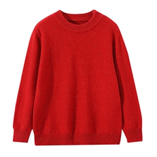 2025年新款百搭男女同款加厚七针彩点加厚保暖羊毛衫，童装儿童羊毛衫，宏杨羊绒