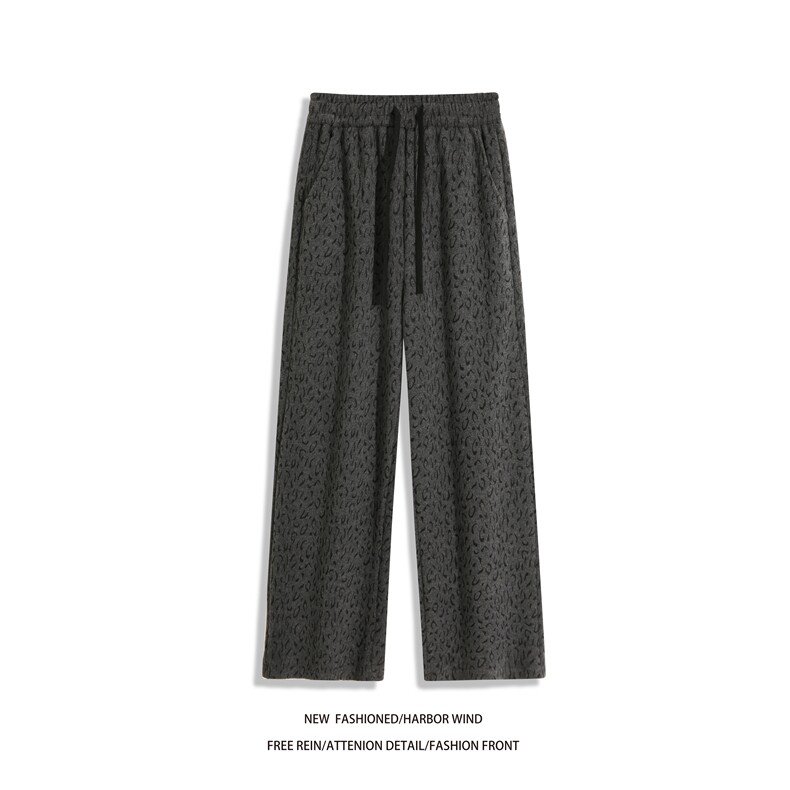 抖音品质美式豹纹设计宽松直筒重磅休闲裤B315-K25894-特p42控78图片