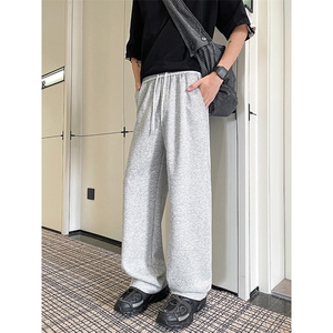 8XL-M春季撞色运动卫裤特大码美式高街直筒阔腿休闲裤KZ1945/P55图片