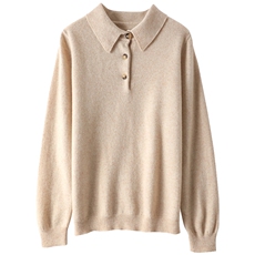 秋冬季羊毛POLO领上衣侧开衩H裙简约优雅套裙，女装套装/套裙，君贝羊绒