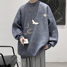 半高领毛衣男大码胖子针织衫毛线衣M18394-P45加绒款-P65，男装针织衫/毛衣，电商A040