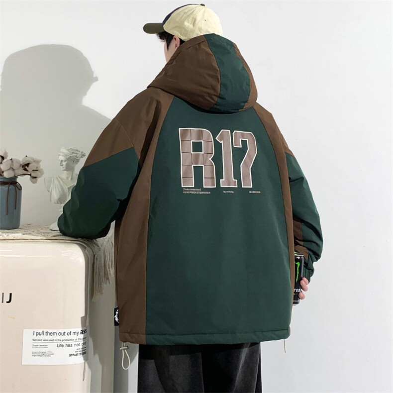 冬上新加棉休闲棉服潮青少年连帽棉衣外套男女8325-P110控价158,男装棉衣,电商A441-1