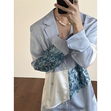 26春夏男士醋酸设计感丝滑亮片流苏衬衫外套cs226-p128，男装衬衫，电商B288