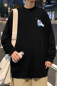半高领毛衣男士大码针织衫男毛线衣男 M18262-P45 加绒款-P65图片