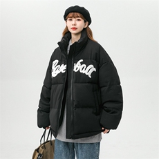中性风2023冬季新款情侣毛巾绣棉衣立领加厚潮牌棉服MYTC157P95，男装棉衣，电商B220