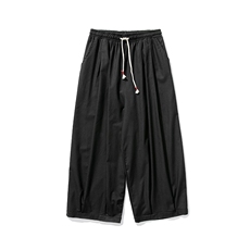 夏季大码日系复古风棉麻裤休闲直筒裤哈伦阔裤港风K181/P70，男装休闲裤，钱塘713