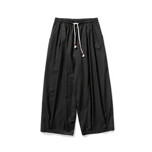 夏季 大码日系复古风棉麻裤休闲直筒裤哈伦阔裤港风 K181/P70图片