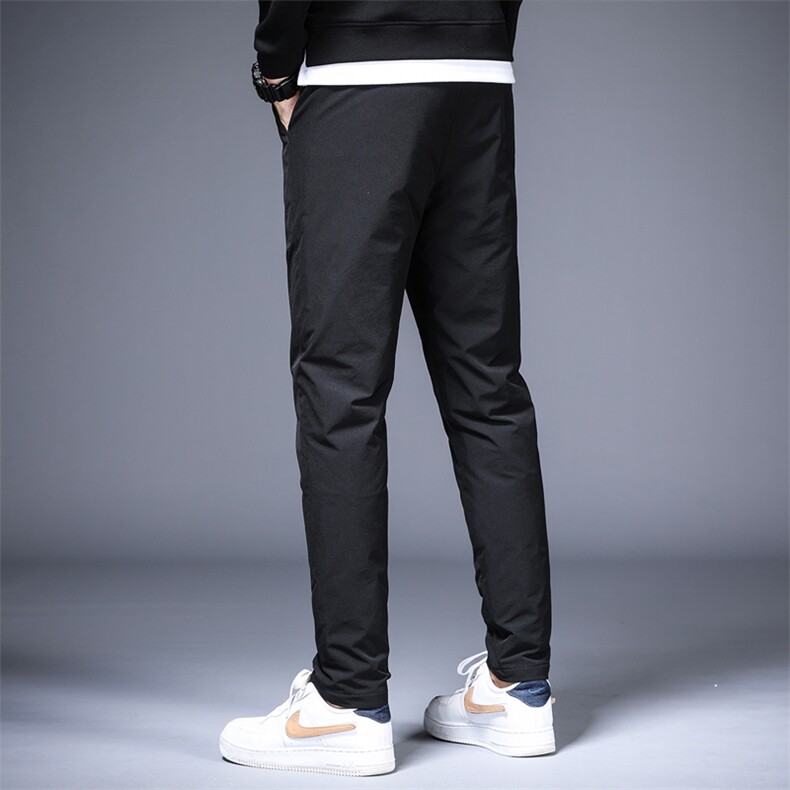 男士羽绒裤2023冬季新款加厚保暖白鸭绒中年男装商务休闲长裤子，男装棉裤，电商B212（原钱塘6029）