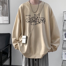 麂皮绒卫衣男大码重磅长袖t恤男JW81404-P35，男装卫衣，电商A040