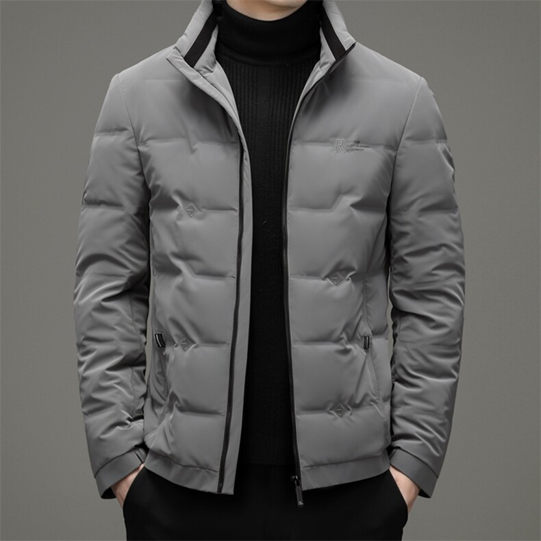 冬新新款羽绒服男立领中年男士休闲外套上衣爸爸装YYYR07863-P245，男装羽绒服，电商B212（原钱塘6029）