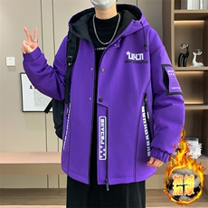 男士外套青年男冬季加绒加厚夹克外套帅气保暖棉衣男L8756-P93，男装夹克，星座310B-3