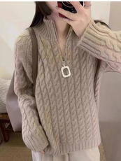 2025年秋季单件时尚百搭休闲羊毛衫，女装羊毛衫，恩泰羊绒